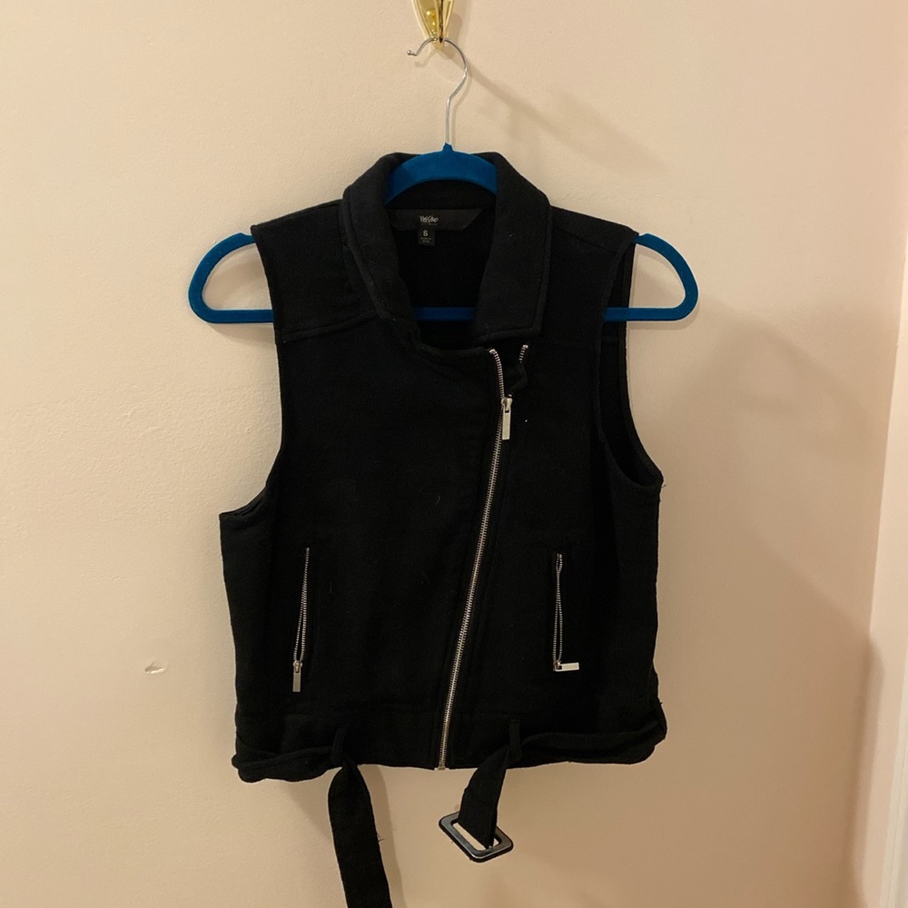 Vest, with zippers, and a belt